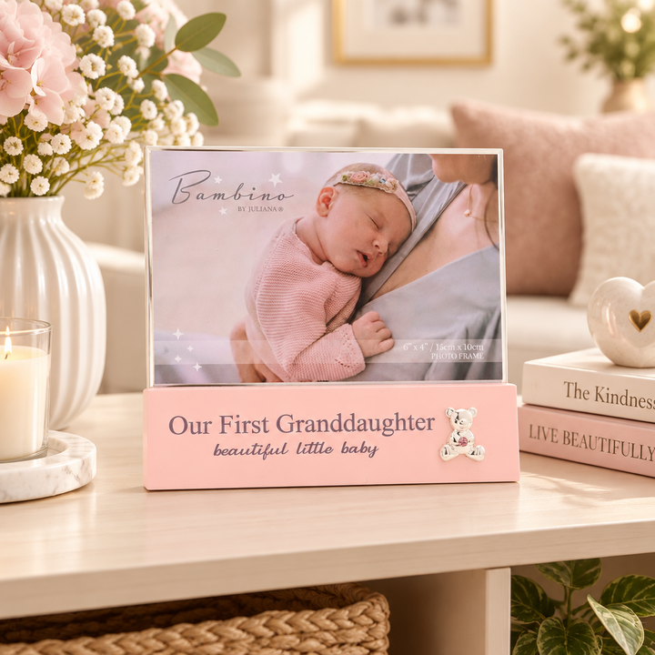 Bambino Block Frame 6" x 4" - 1st Granddaughter