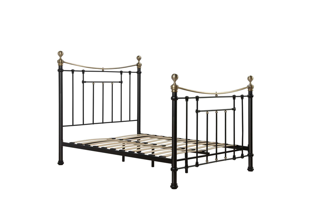 Bronte Victorian Style Bed with Sprung Slatted Base for Enhanced Comfort