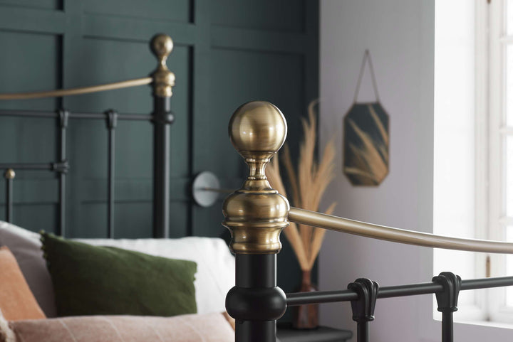 Bronte Victorian Style Bed with Sprung Slatted Base for Enhanced Comfort