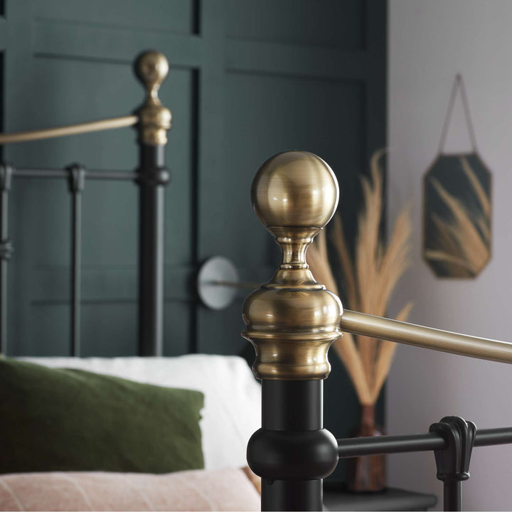 Bronte Victorian Style Bed with Sprung Slatted Base for Enhanced Comfort