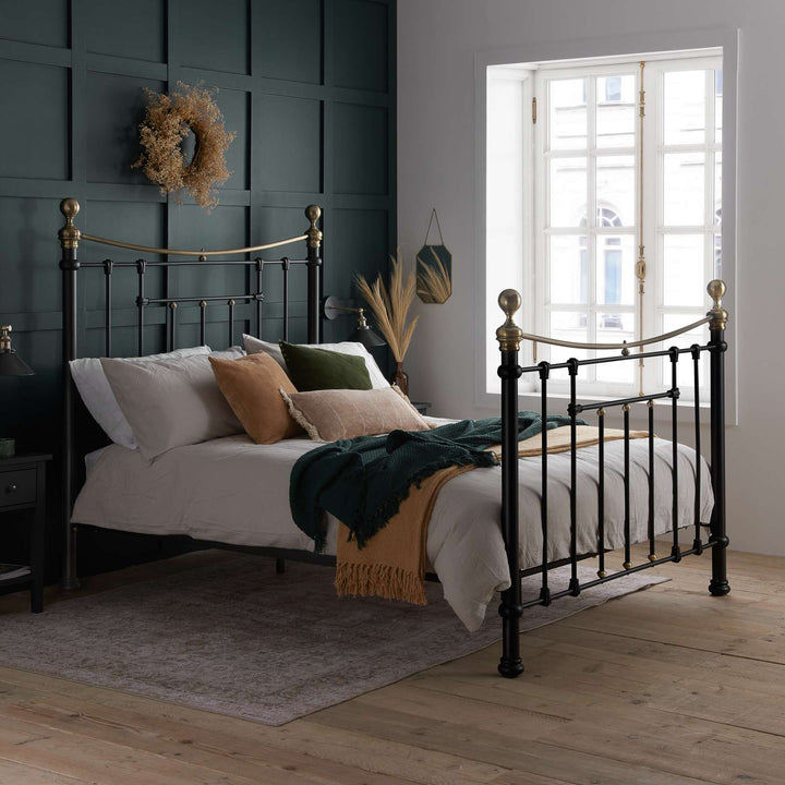 Bronte Victorian Style Bed with Sprung Slatted Base for Enhanced Comfort