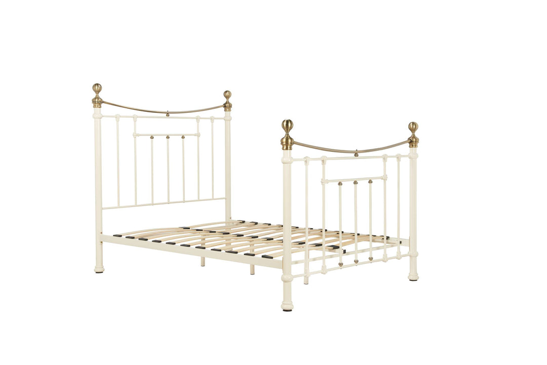 Bronte Victorian Style Bed with Sprung Slatted Base for Enhanced Comfort