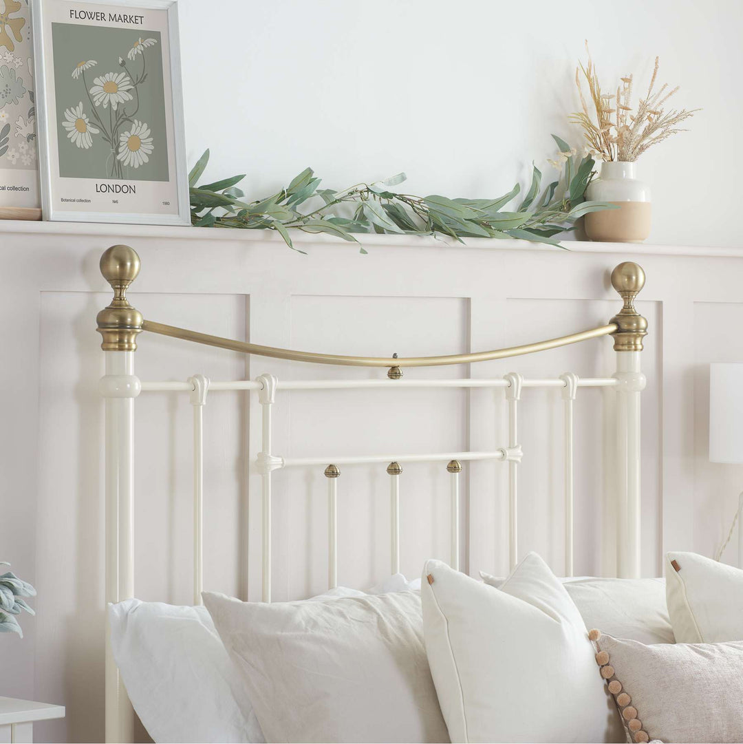 Bronte Victorian Style Bed with Sprung Slatted Base for Enhanced Comfort