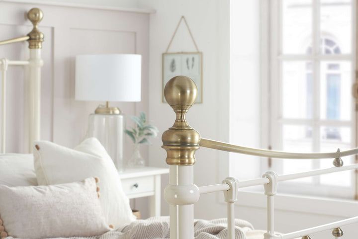 Bronte Victorian Style Bed with Sprung Slatted Base for Enhanced Comfort