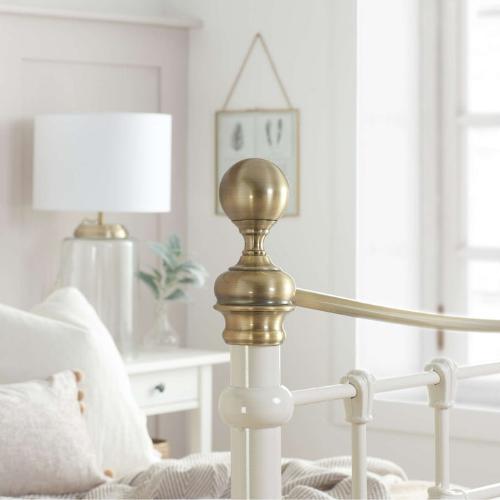 Bronte Victorian Style Bed with Sprung Slatted Base for Enhanced Comfort