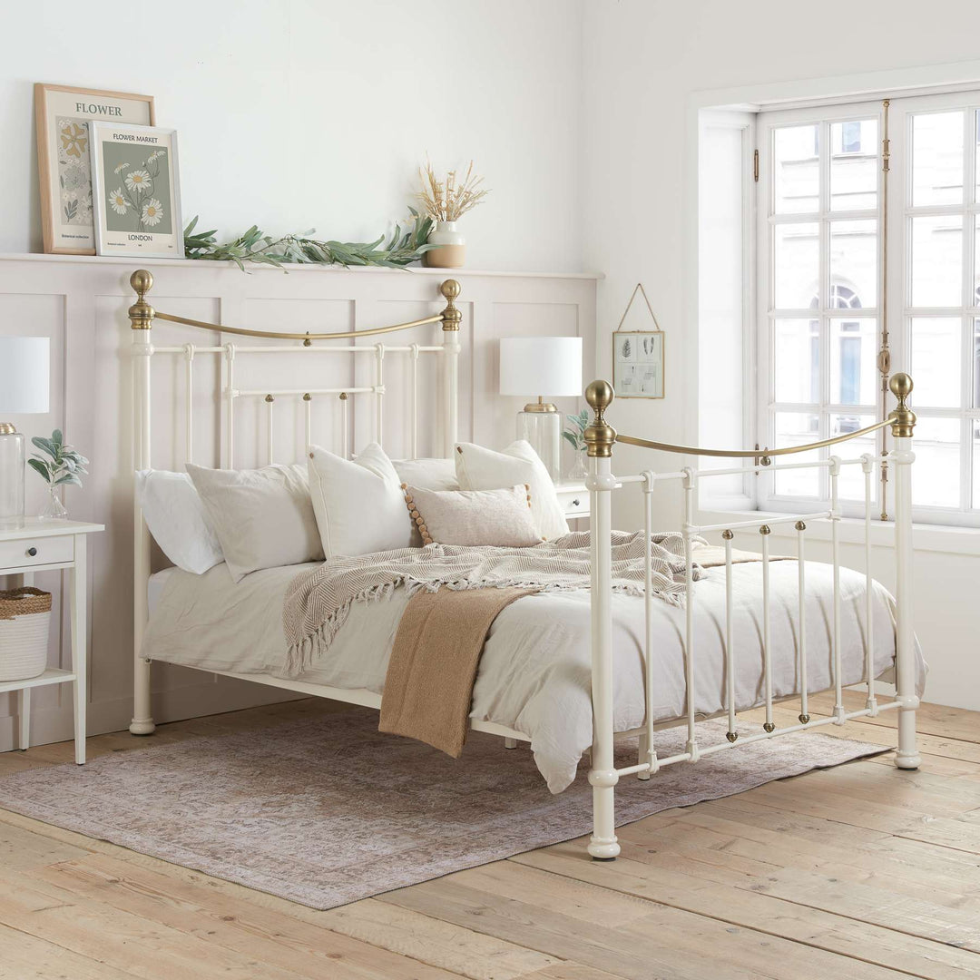 Bronte Victorian Style Bed with Sprung Slatted Base for Enhanced Comfort