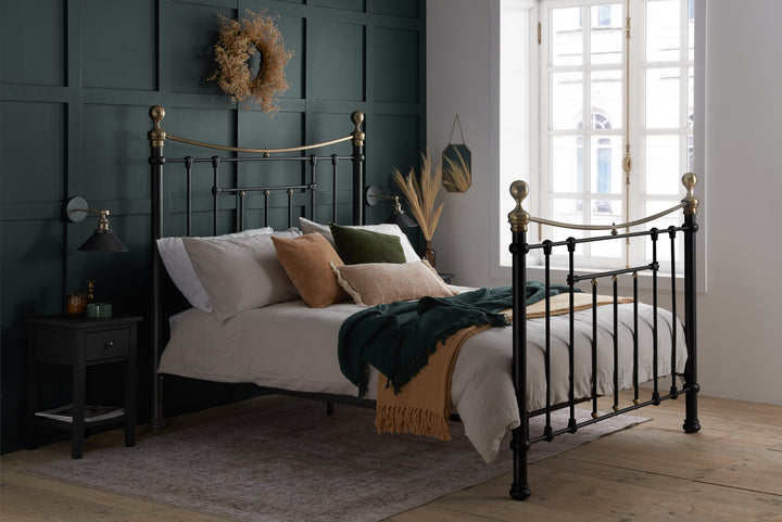 Bronte Victorian Style Bed with Sprung Slatted Base for Enhanced Comfort