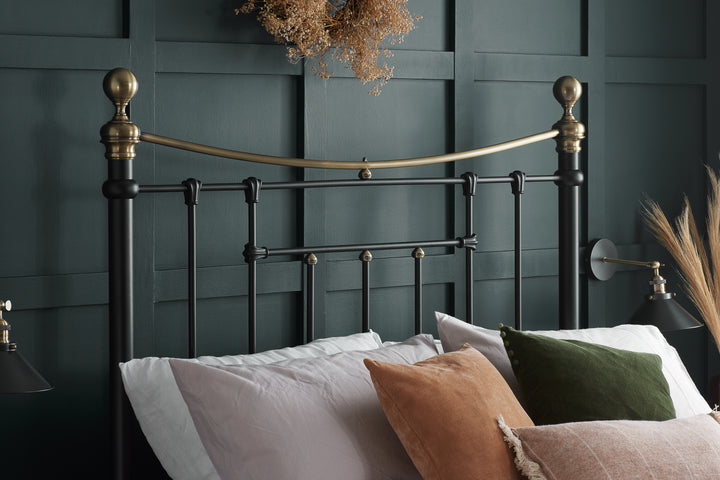 Bronte Victorian Style Bed with Sprung Slatted Base for Enhanced Comfort