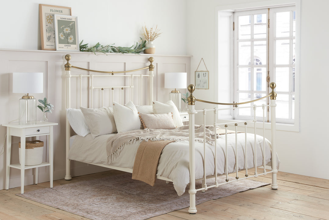 Bronte Victorian Style Bed with Sprung Slatted Base for Enhanced Comfort