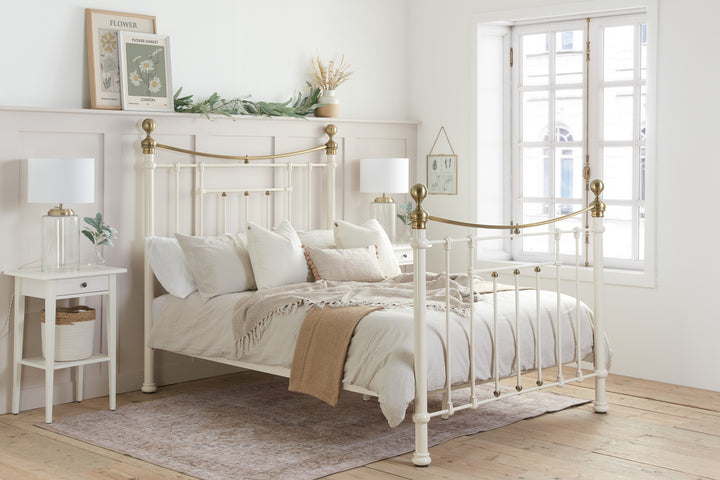 Bronte Victorian Style Bed with Sprung Slatted Base for Enhanced Comfort