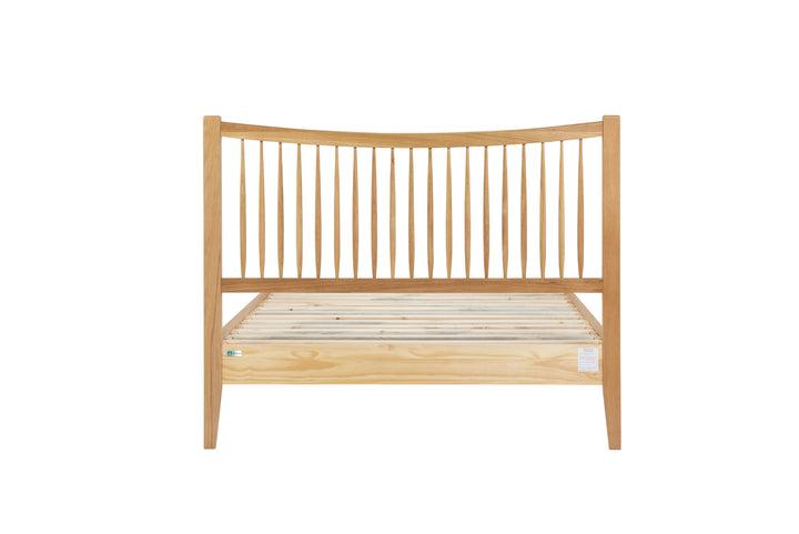 Berwick Oak Bed Frame with Spindled Headboard for Timeless Elegance
