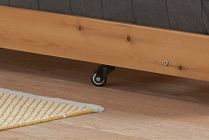 Buxton Trundle Single Bed with Pull-Out Trundle and Sprung Slatted Base for Extra Comfort