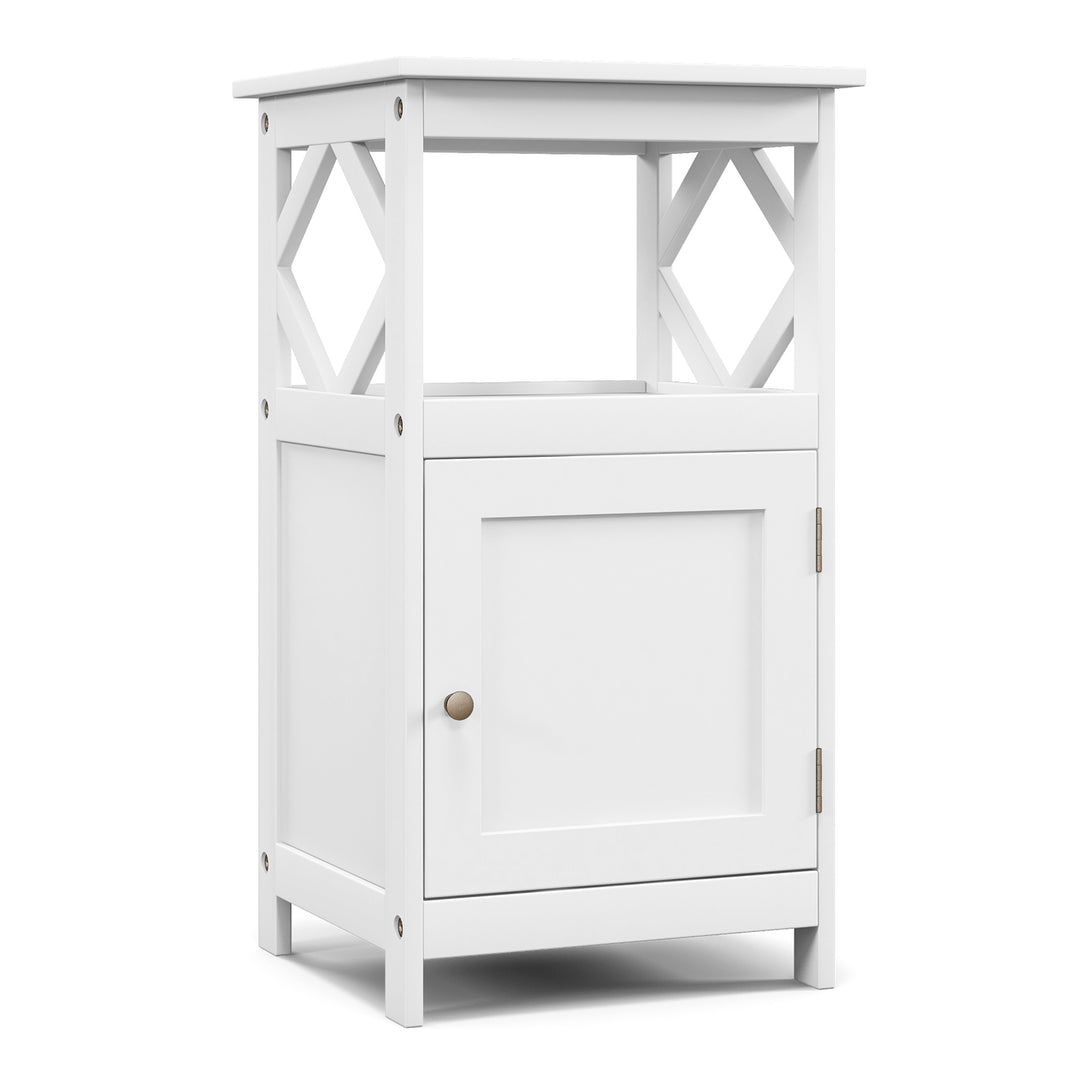 Bathroom Floor Cabinet with Open Compartment and Single Door