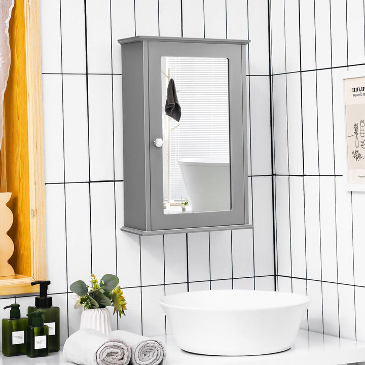 Bathroom Medicine Cabinet with Mirror and Adjustable Shelf