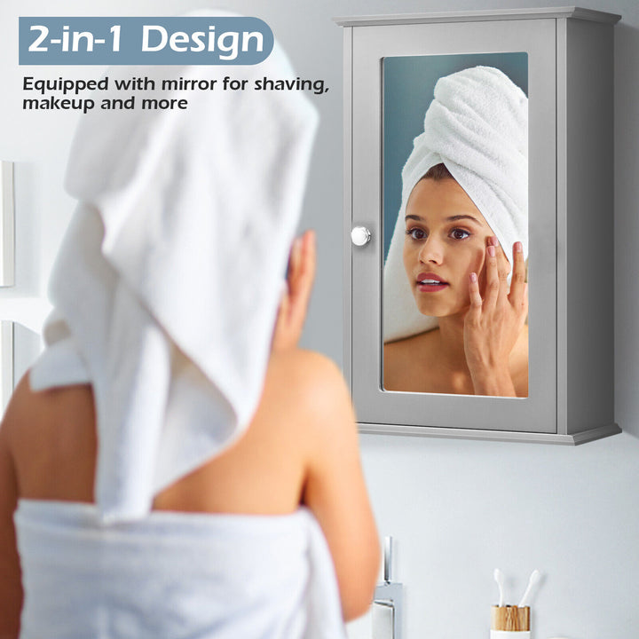 Bathroom Medicine Cabinet with Mirror and Adjustable Shelf