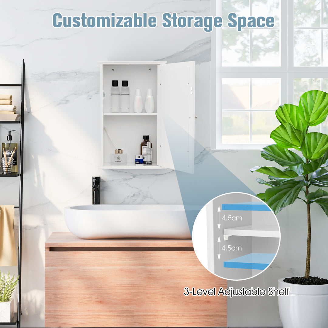 Bathroom Medicine Cabinet with Mirror and Adjustable Shelf - TidySpaces