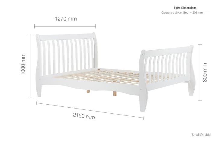 Belford Solid Pine Bed with Sprung Slatted Base for Maximum Comfort