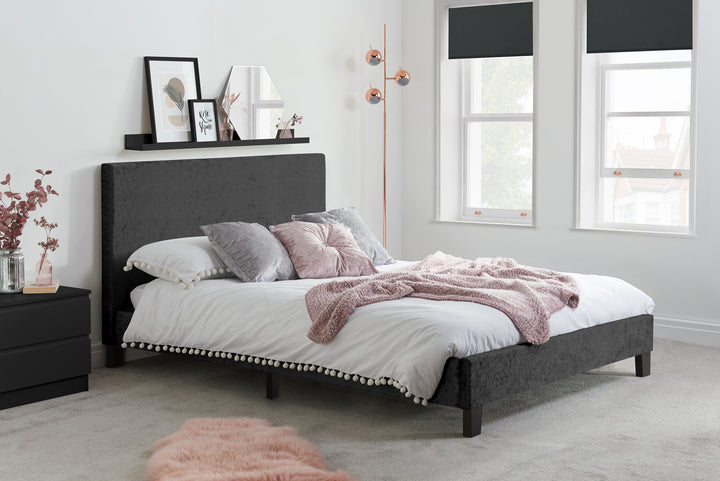 Berlin Fabric Bed with Luxury Upholstery and Sprung Slatted Base