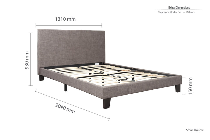 Berlin Fabric Bed with Luxury Upholstery and Sprung Slatted Base