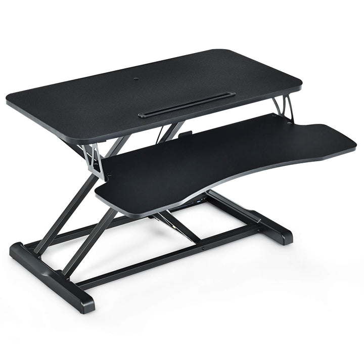 Adjustable Standing Desk with Keyboard Tray - TidySpaces