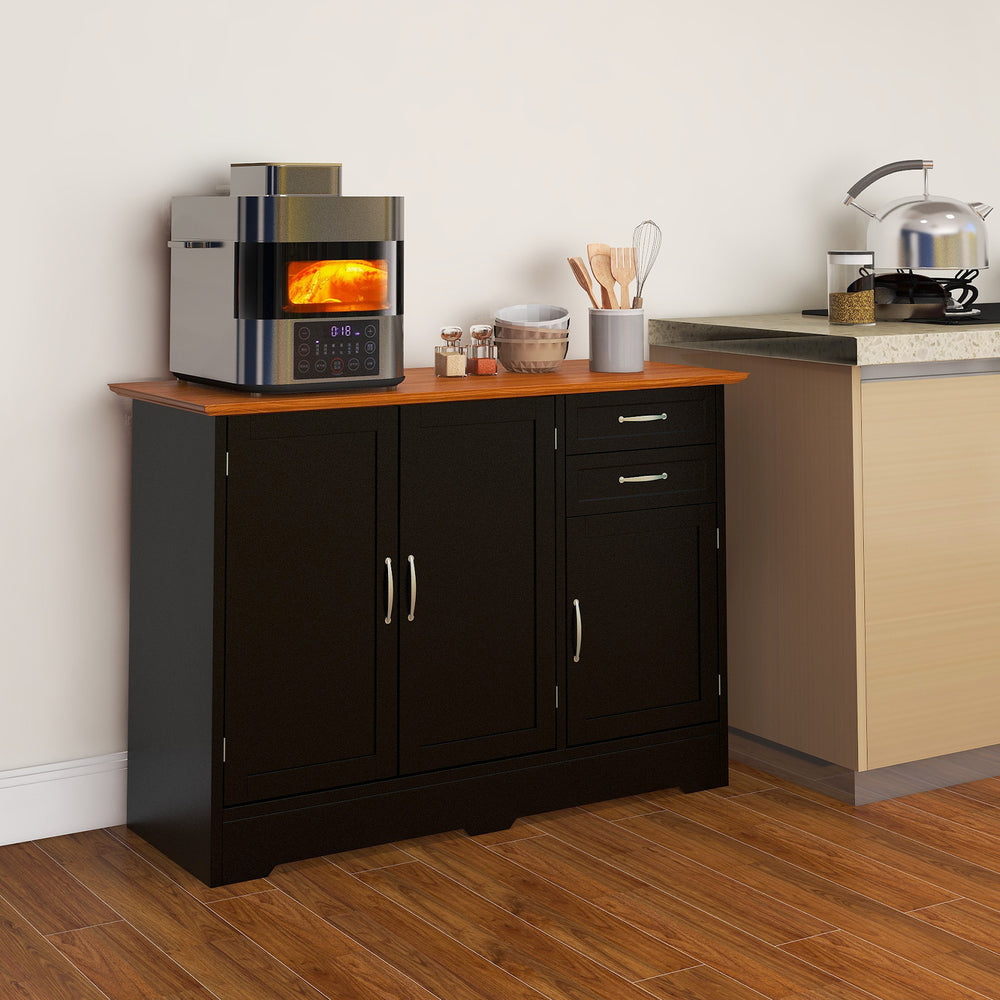 Modern Kitchen Sideboard Storage Cabinet with Adjustable Shelf and Drawers - TidySpaces