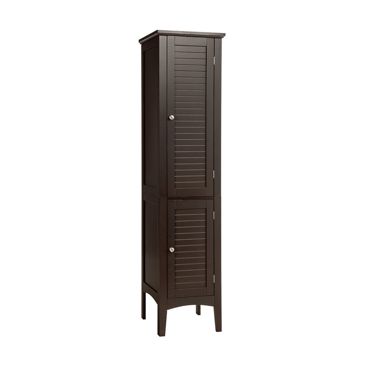 2-Door 160cm High Freestanding Bathroom Cabinet with 5-Tier Shelves