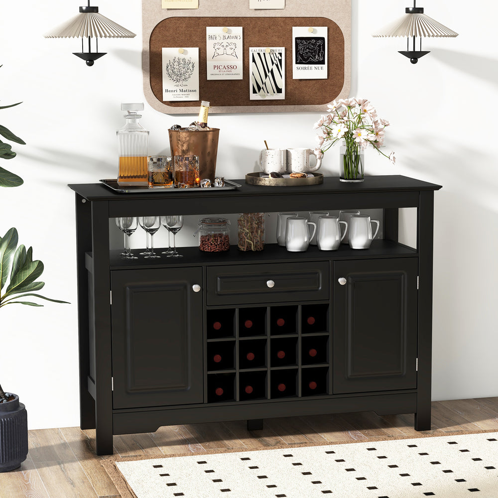 Kitchen Storage Sideboard with Removable Wine Rack and Drawer - TidySpaces