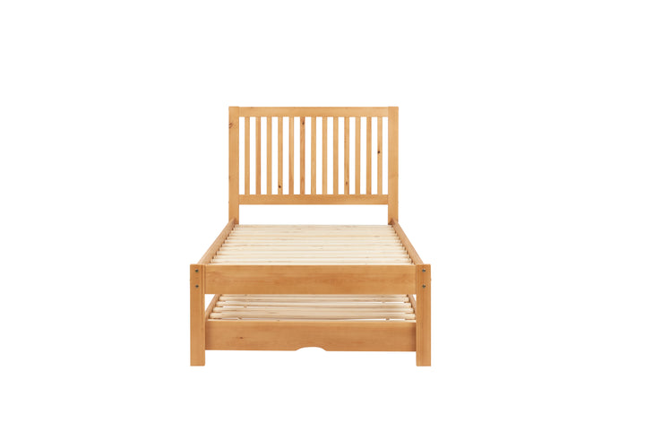 Buxton Trundle Single Bed with Pull-Out Trundle and Sprung Slatted Base for Extra Comfort