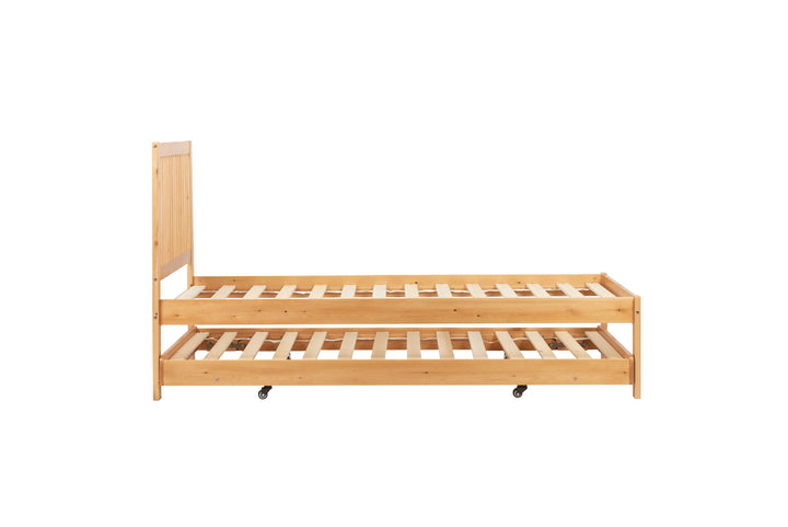 Buxton Trundle Single Bed with Pull-Out Trundle and Sprung Slatted Base for Extra Comfort