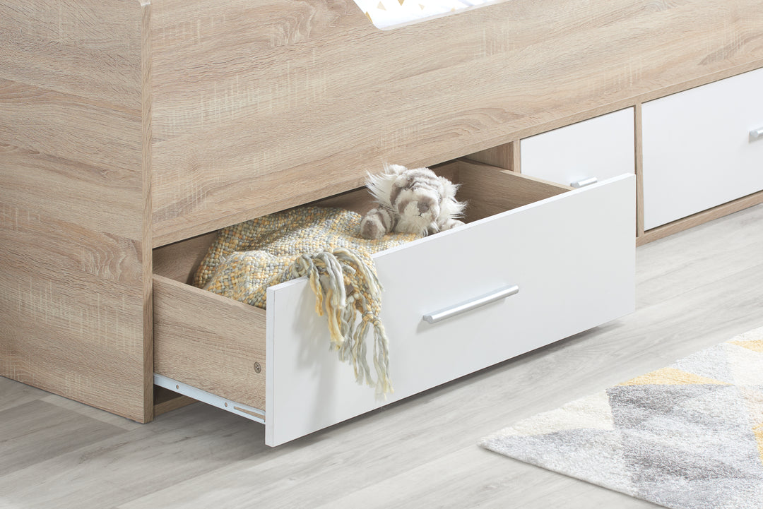 Camden Cabin Bed with Three Internal Drawers for Space-Saving Storage