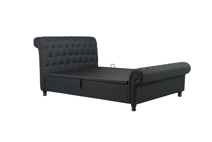 Castello Side Ottoman Bed with Gas Lift Mechanism for Flexible Storage Solutions