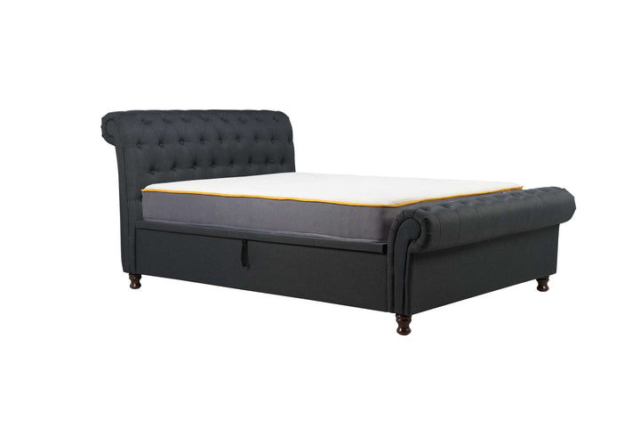 Castello Side Ottoman Bed with Gas Lift Mechanism for Flexible Storage Solutions
