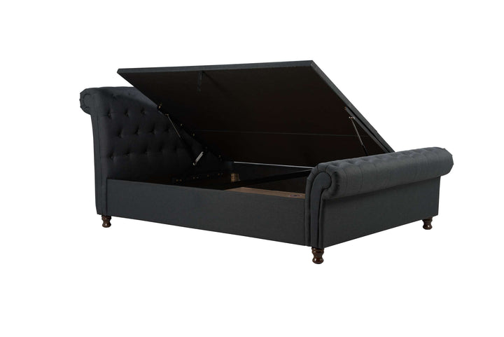 Castello Side Ottoman Bed with Gas Lift Mechanism for Flexible Storage Solutions