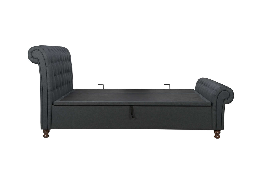 Castello Side Ottoman Bed with Gas Lift Mechanism for Flexible Storage Solutions
