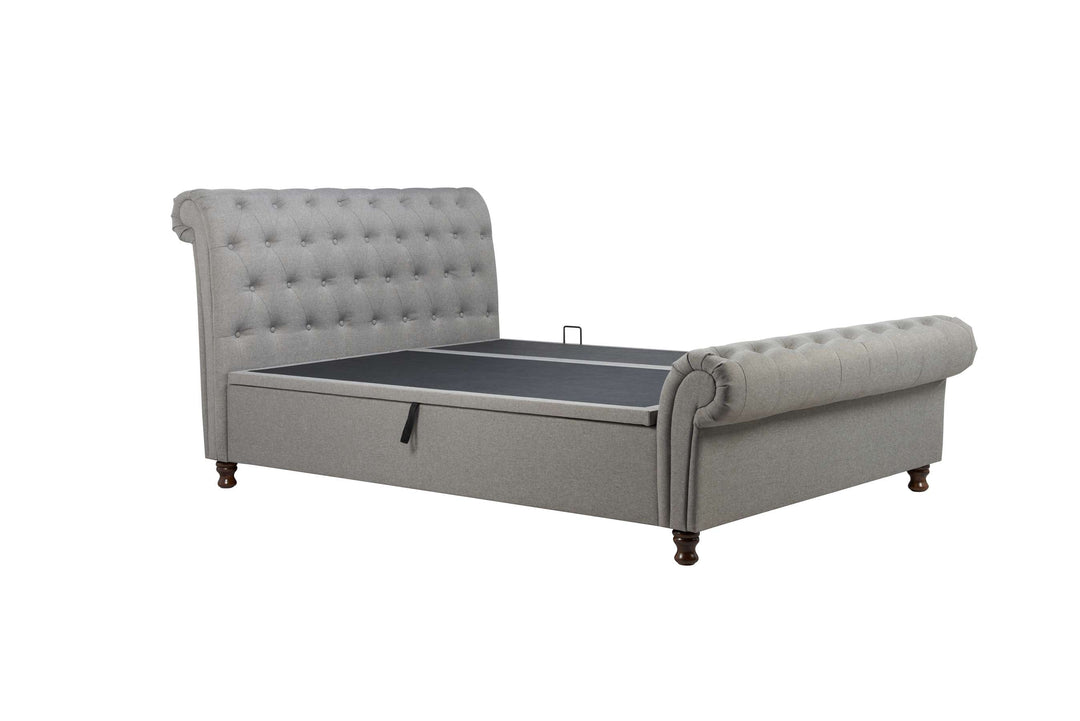 Castello Side Ottoman Bed with Gas Lift Mechanism for Flexible Storage Solutions