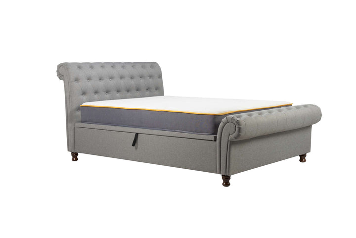 Castello Side Ottoman Bed with Gas Lift Mechanism for Flexible Storage Solutions