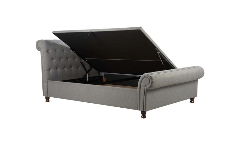 Castello Side Ottoman Bed with Gas Lift Mechanism for Flexible Storage Solutions