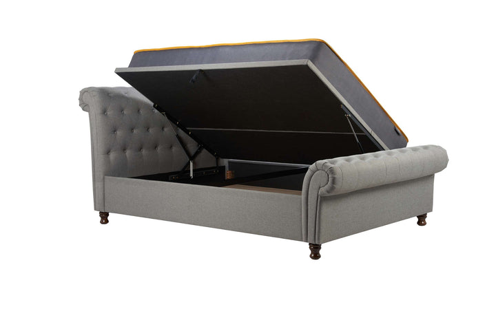 Castello Side Ottoman Bed with Gas Lift Mechanism for Flexible Storage Solutions