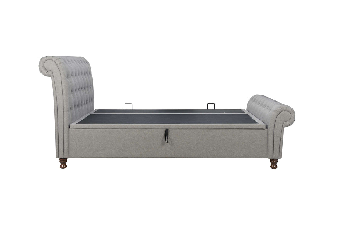 Castello Side Ottoman Bed with Gas Lift Mechanism for Flexible Storage Solutions