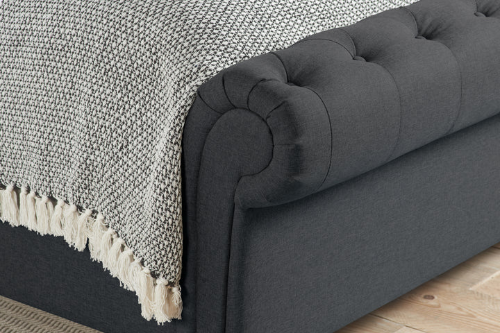 Castello Side Ottoman Bed with Gas Lift Mechanism for Flexible Storage Solutions