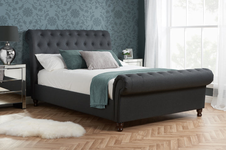 Castello Side Ottoman Bed with Gas Lift Mechanism for Flexible Storage Solutions