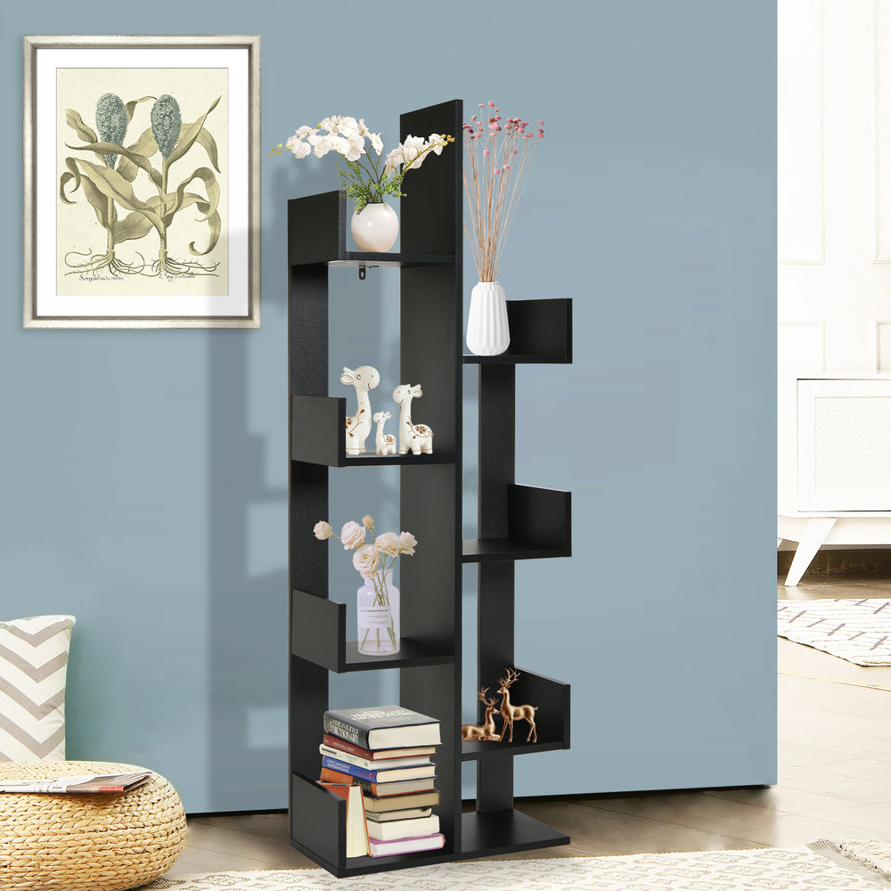 Tree Shaped Bookshelf with 8 Storage Shelves - TidySpaces