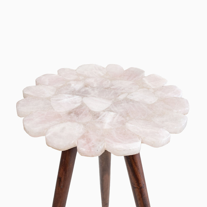 Myra Rose Quartz  End Table