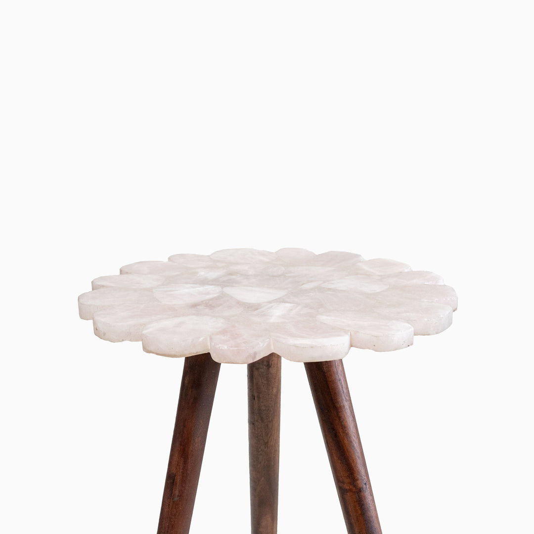 Myra Rose Quartz  End Table