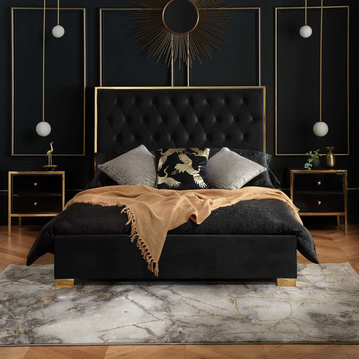 Luxury Chelsea Bed with Gold Trimmings for a Contemporary Bedroom Retreat