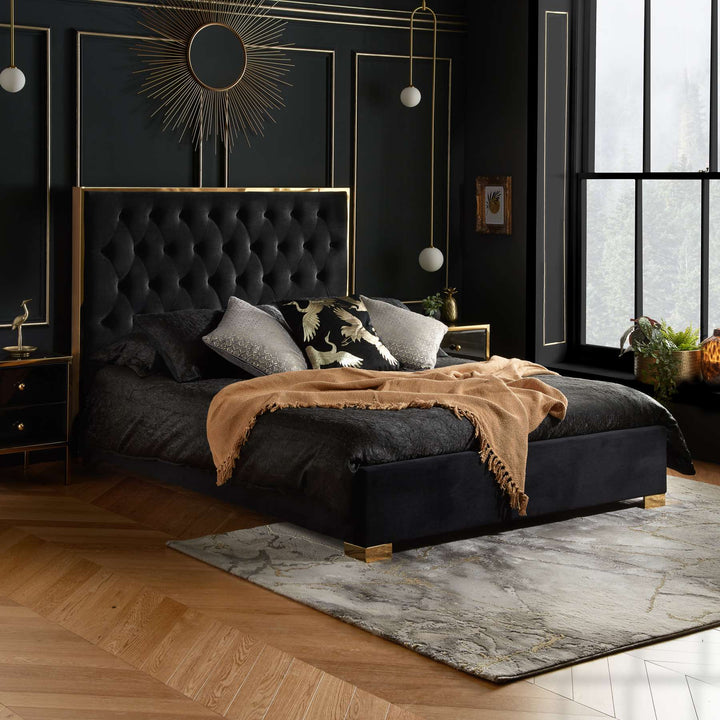 Luxury Chelsea Bed with Gold Trimmings for a Contemporary Bedroom Retreat