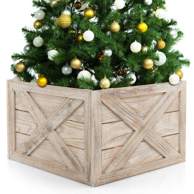Christmas Tree Box Stand with Hook and Loop Fasteners