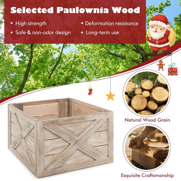Christmas Tree Box Stand with Hook and Loop Fasteners