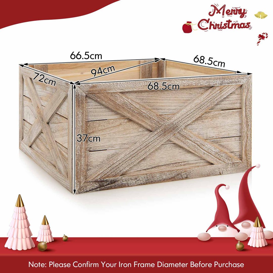 Christmas Tree Box Stand with Hook and Loop Fasteners