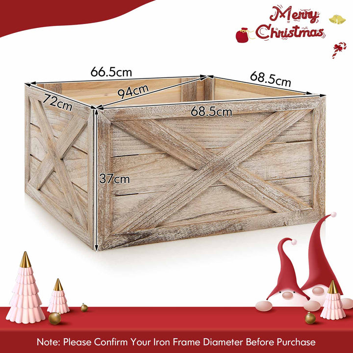 Christmas Tree Box Stand with Hook and Loop Fasteners